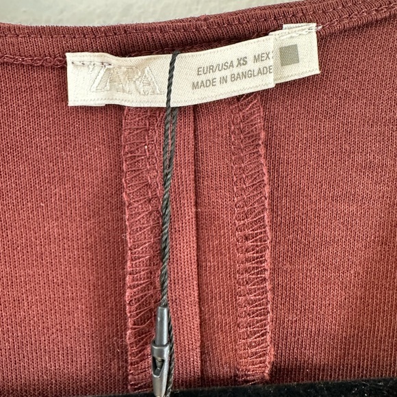 Zara Brown Long Sleeve Dress, NWT - Picture 4 of 6